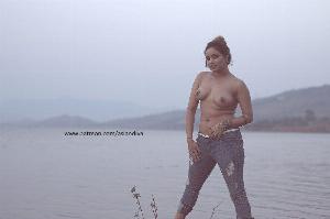 Jannat Shaikh boobs topless trousers outdoor.jpg Jannat Shaikh Topless Photoshoot
